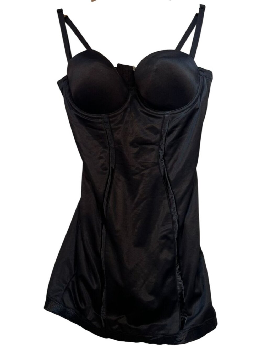 Maidenform Women's Flexees Easy-Up Shapewear Full Slip Stretch Size 38C Black